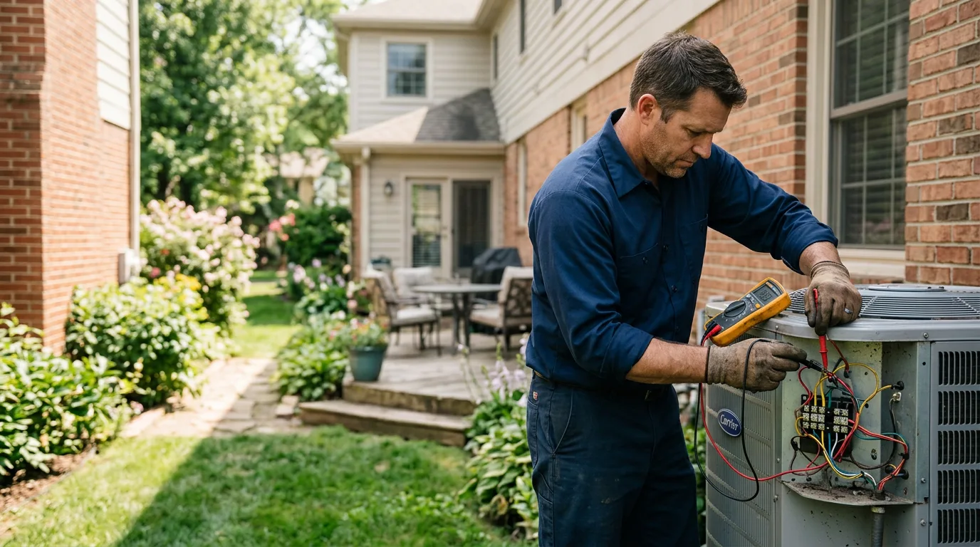 HVAC technician working near Cedarville, OH